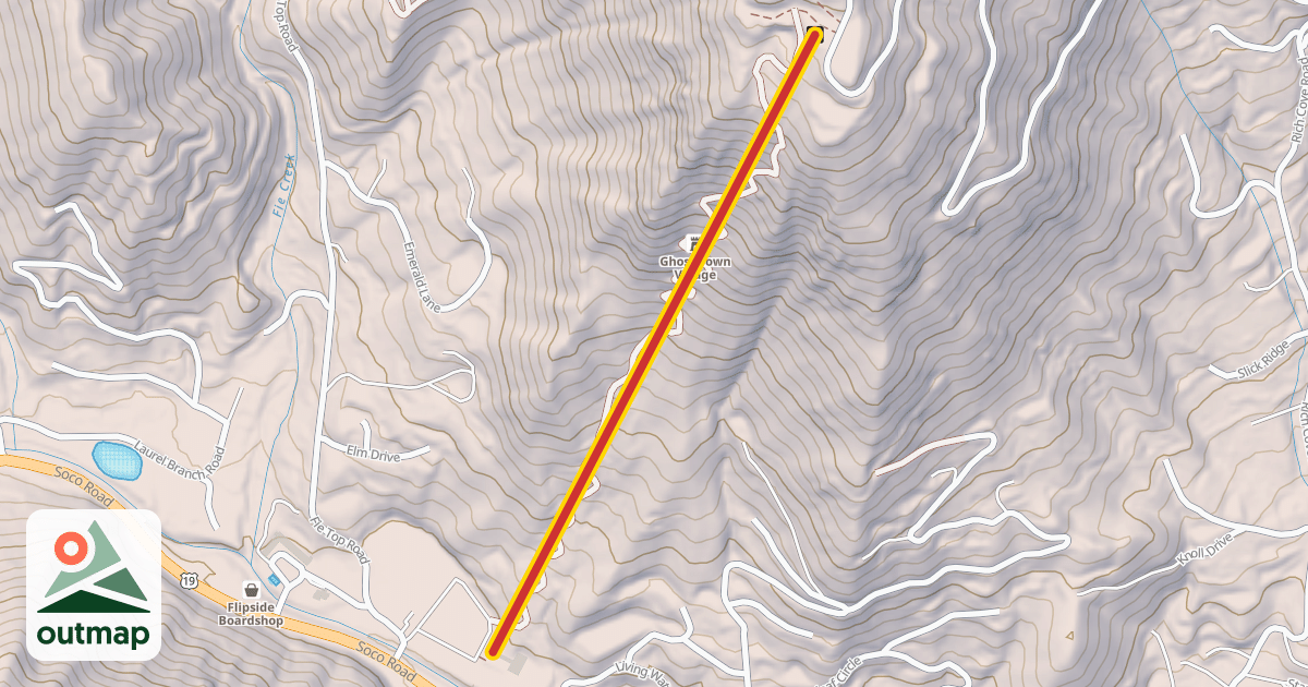 Map of Ghost Town Village Chairlift