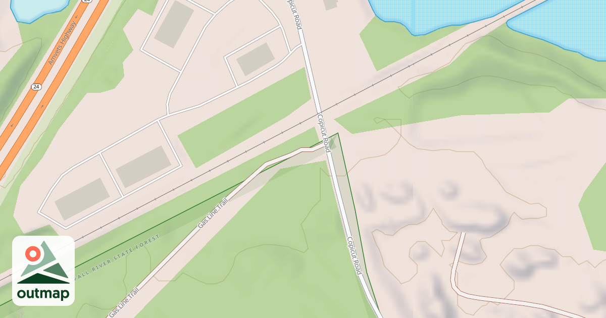 Map of Gas Line Trail