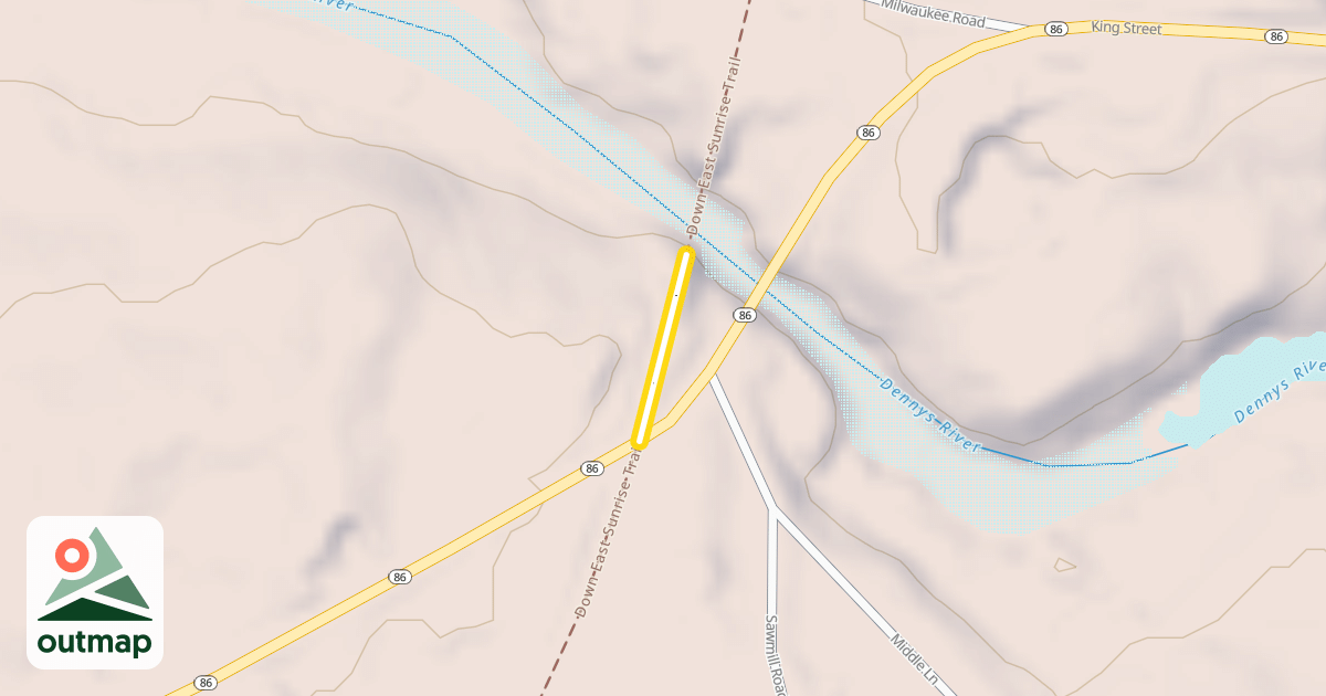 Map of Down East Sunrise Trail
