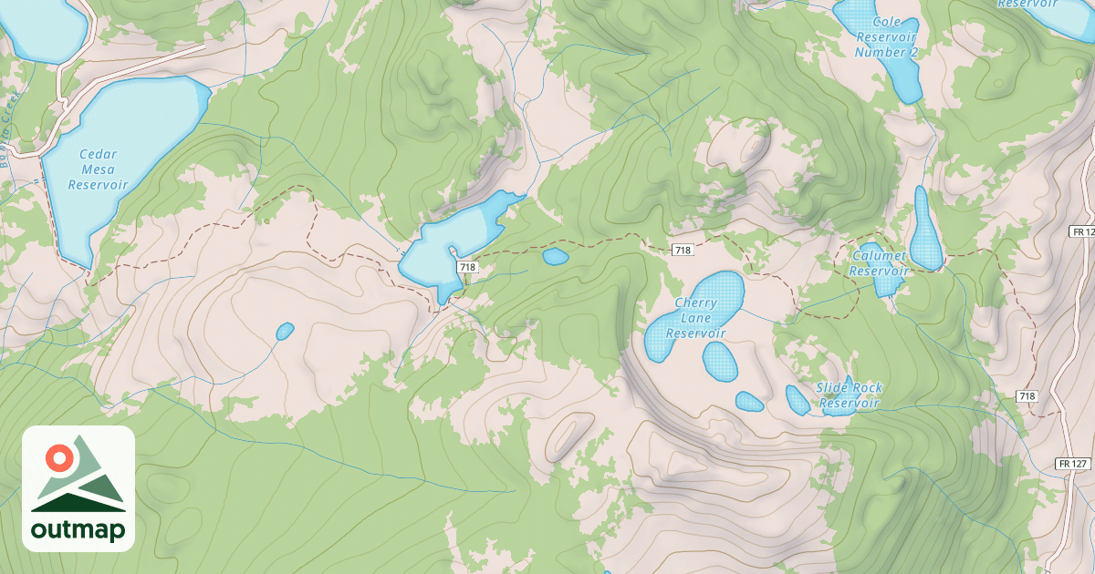 Map of USFS Motor Vehicle Use Map Trails 3465