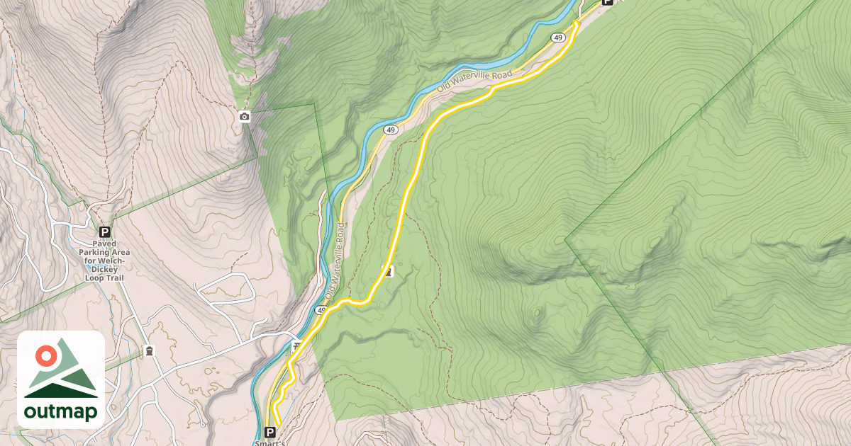 Map of Old Waterville Road XC Trail