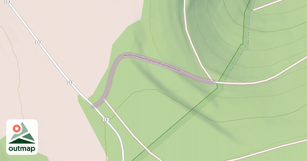 Map of Route Forestière de la Tombe Bavaroise