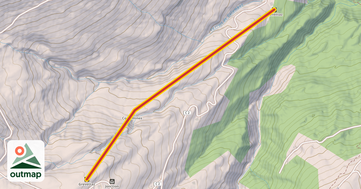 Map of Grevettaz
