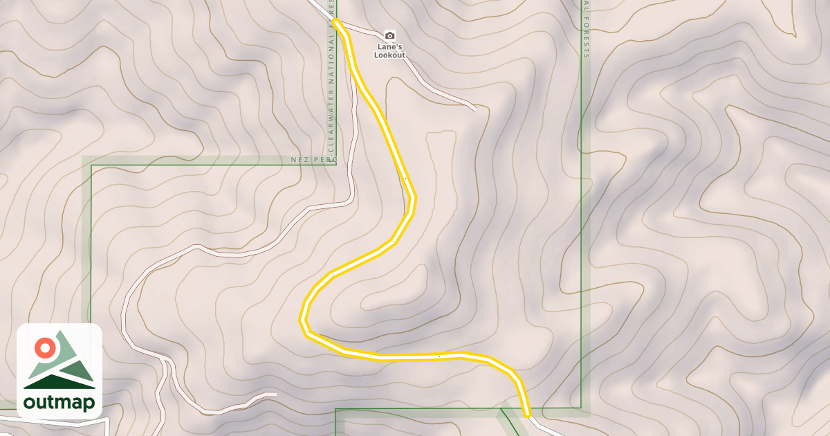 Map of National Forest Development Road 377