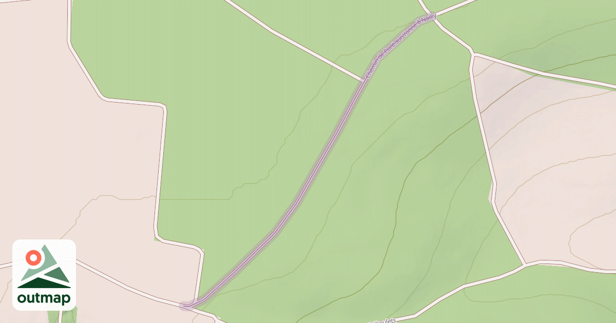 Map of Chemin de Pont-sur-Yonne à Nailly