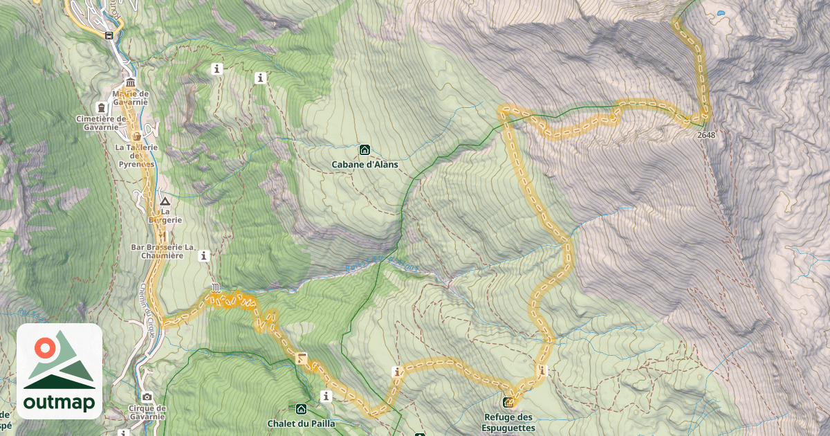 Map of Piméné — Gavarnie