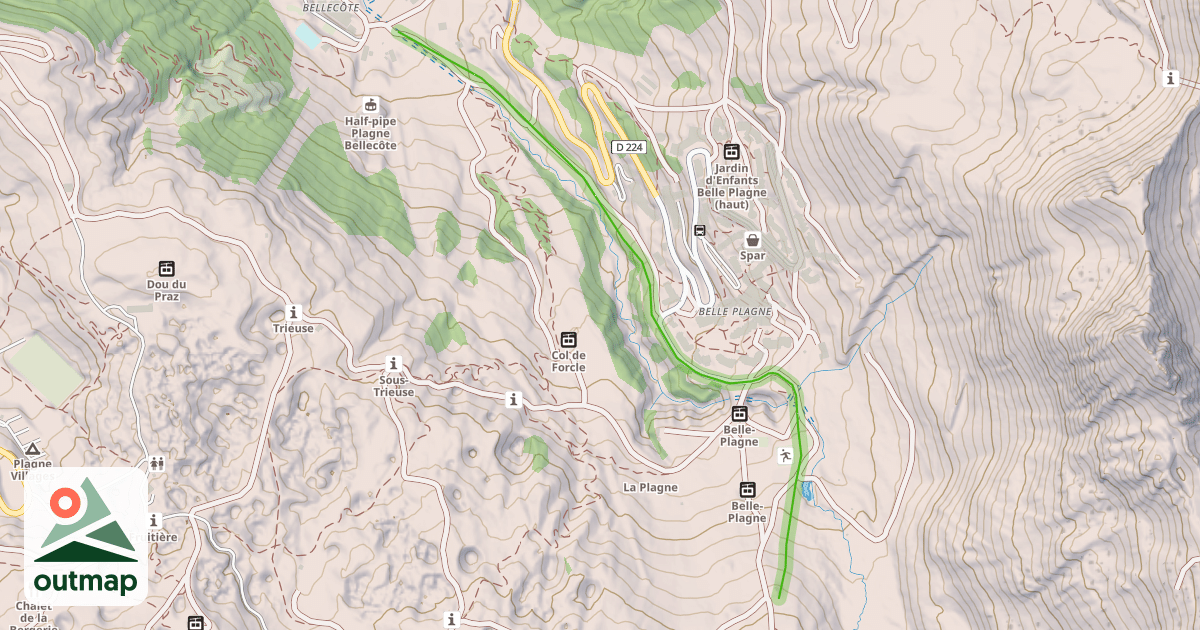 Map of Belle Plagne