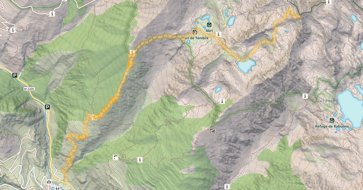 Map preview of Mont Ténibre — Saint-Étienne-de-Tinée