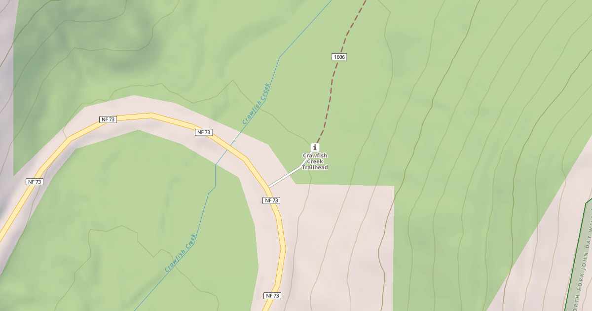 Map preview of LOWER CRAWFISH TRAILHEAD