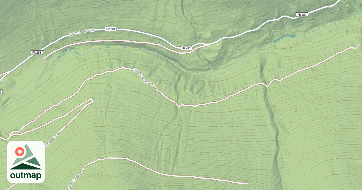 Map of CUTOFF PEAK E