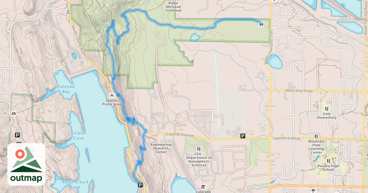 Map of Foothills Trail