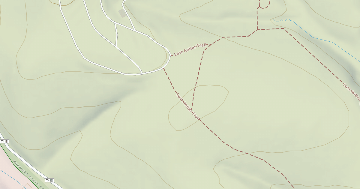 Map preview of Shawnee State Park Trails