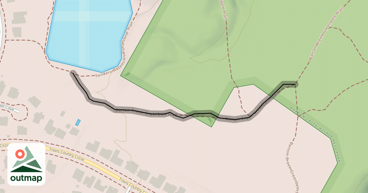 Map of Barton Creek Greenbelt Trail