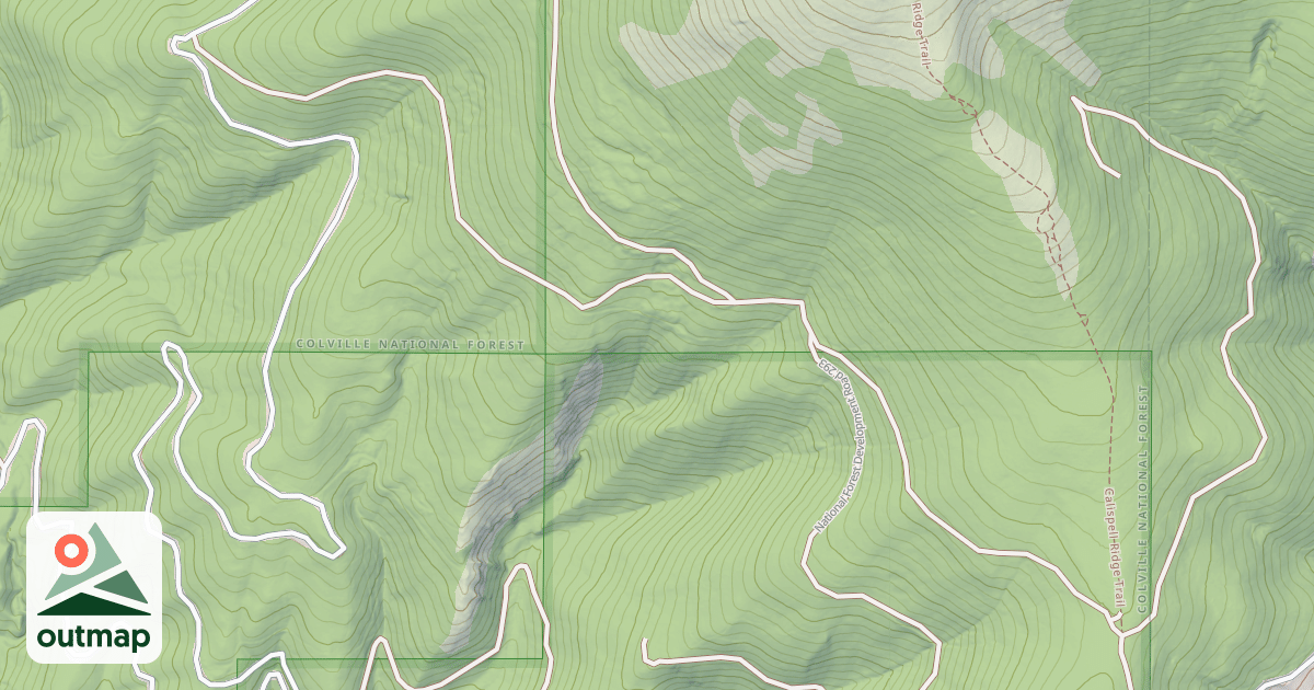 Map of UPPER SADDLE MTN