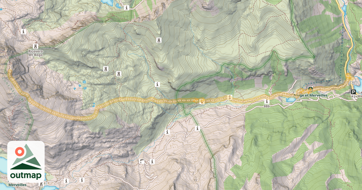 Map of Mont Bégo — Les Mesches
