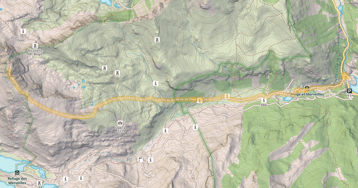 Map preview of Mont Bégo — Les Mesches