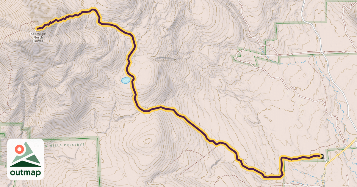Map of Weeks Brook Trail