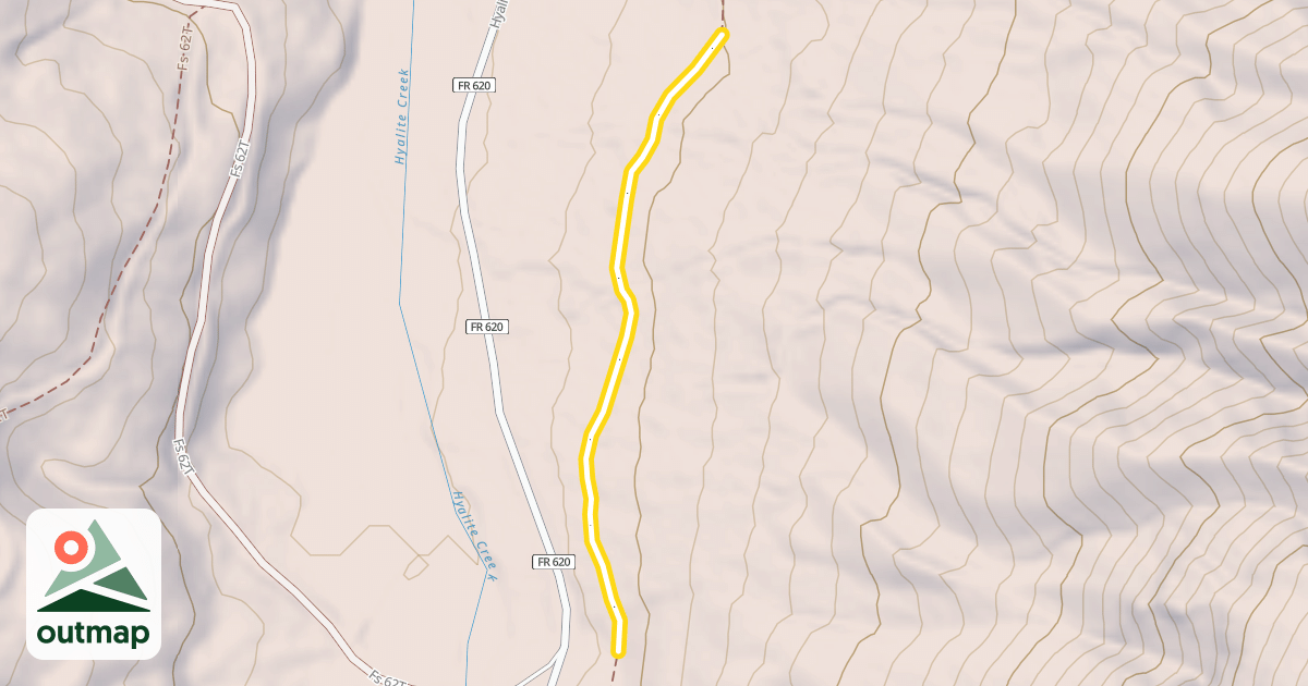 Map of Hyalite Canyon Trail