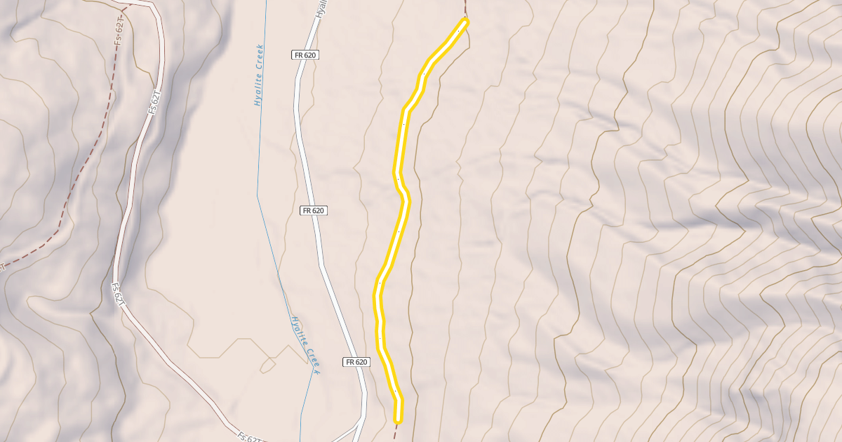 Map preview of Hyalite Canyon Trail