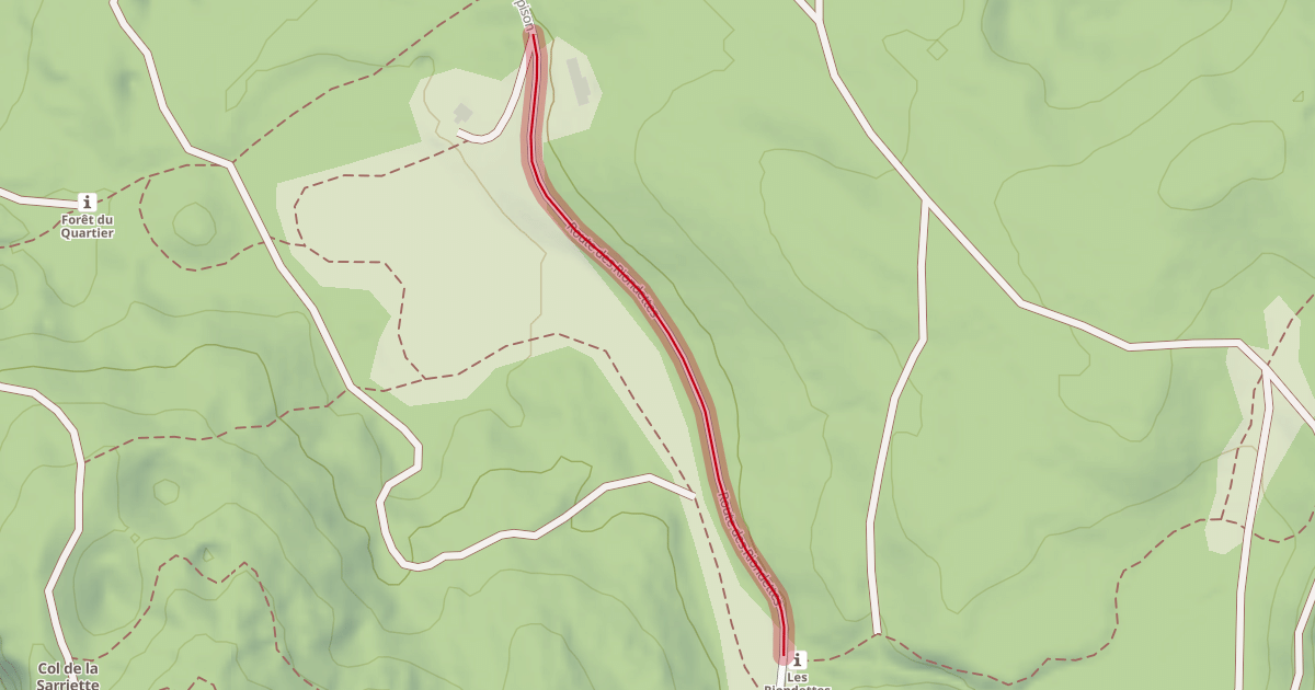 Map preview of Route des Riondettes