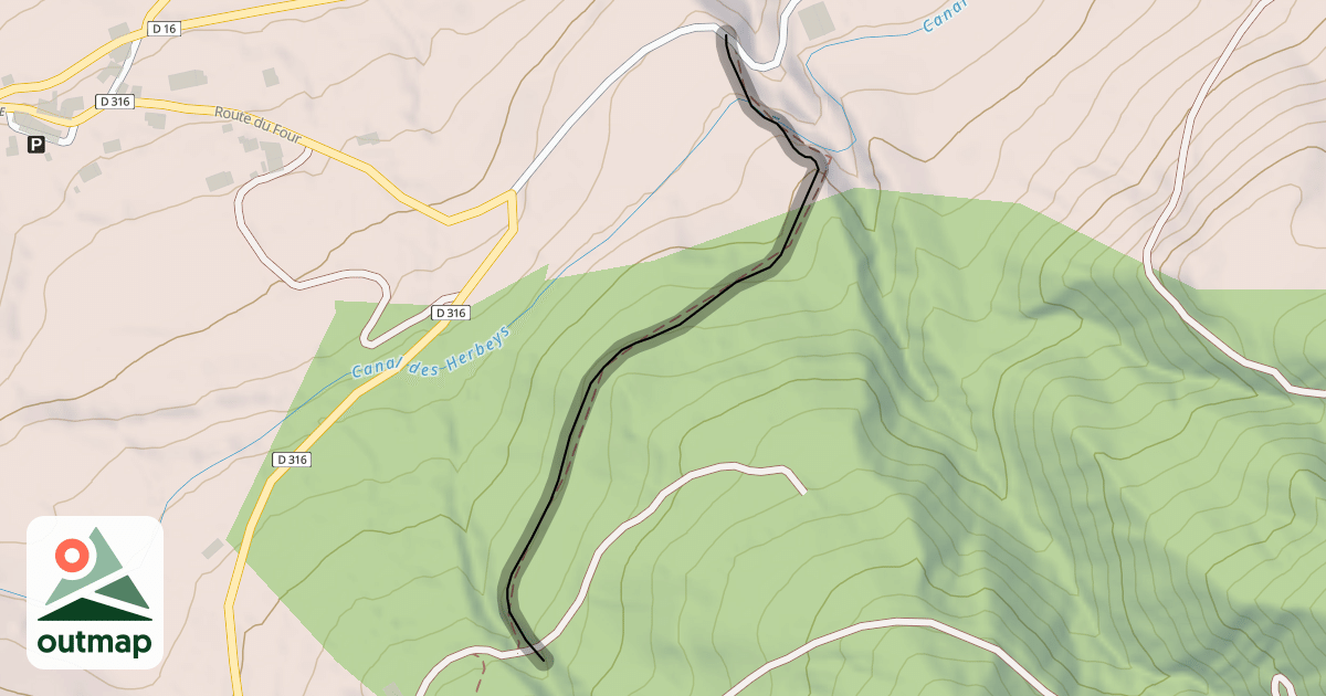 Map of Chemin du Vieux Chaillol
