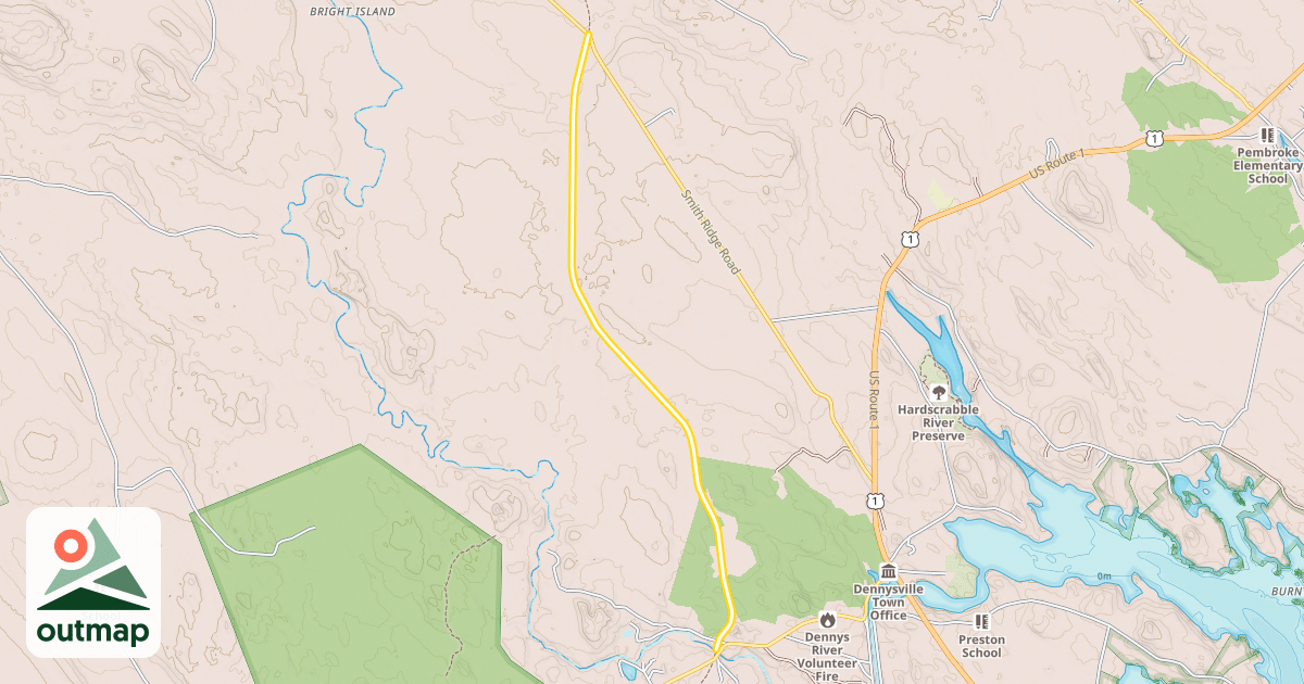 Map of Down East Sunrise Trail