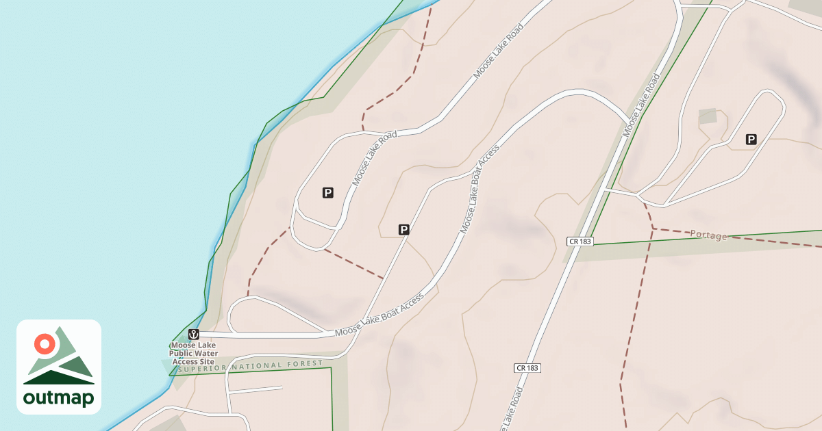 Map of MOOSE LAKE BOAT ACCESS