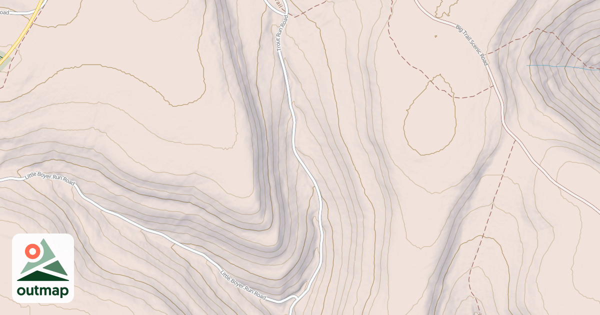 Map of Coudy Pike Snowmobile Trails