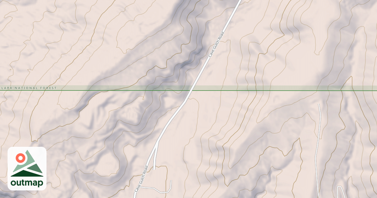 Map of CAVE GULCH