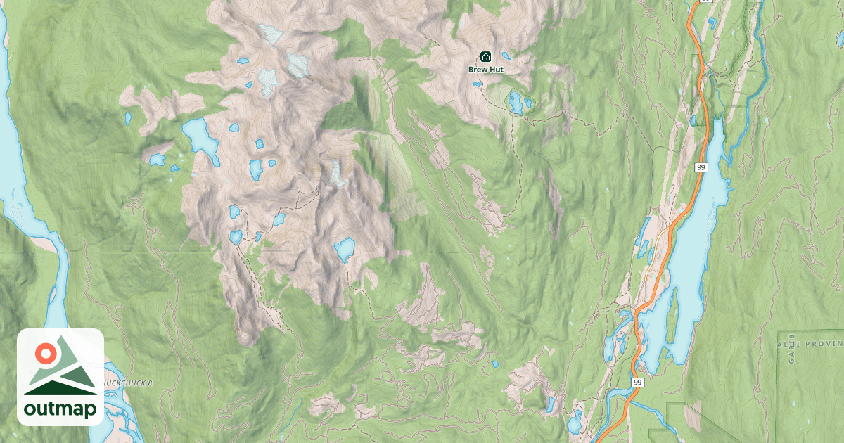 Map of BC Recreation Sites and Trails Lines 147