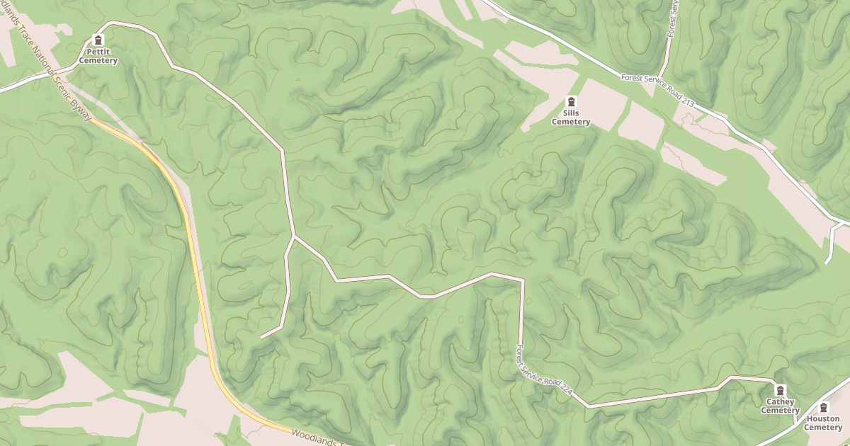 Map preview of PETIT CEMETERY ROAD
