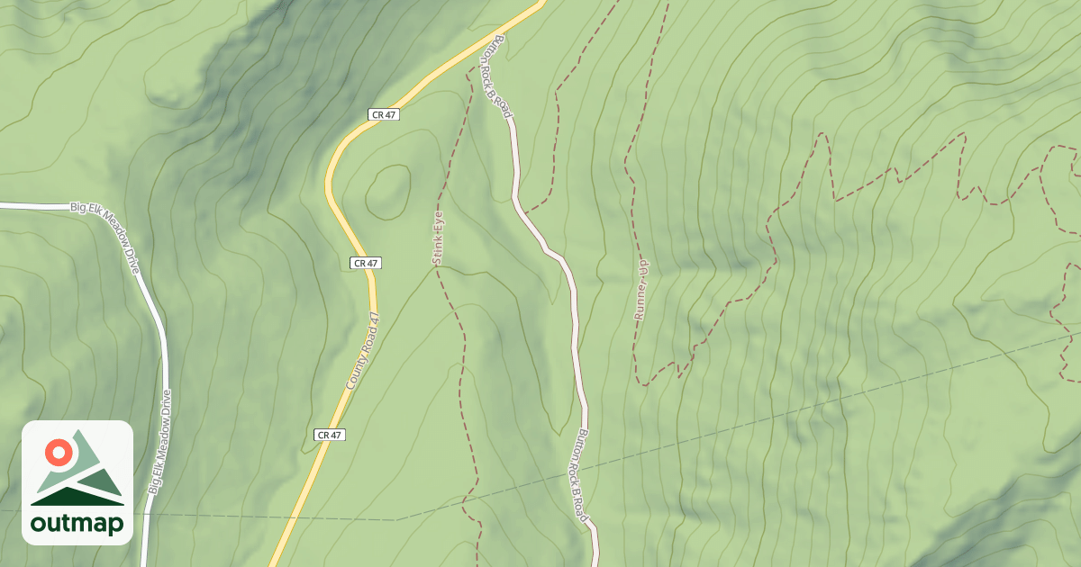 Map of BUTTON ROCK B