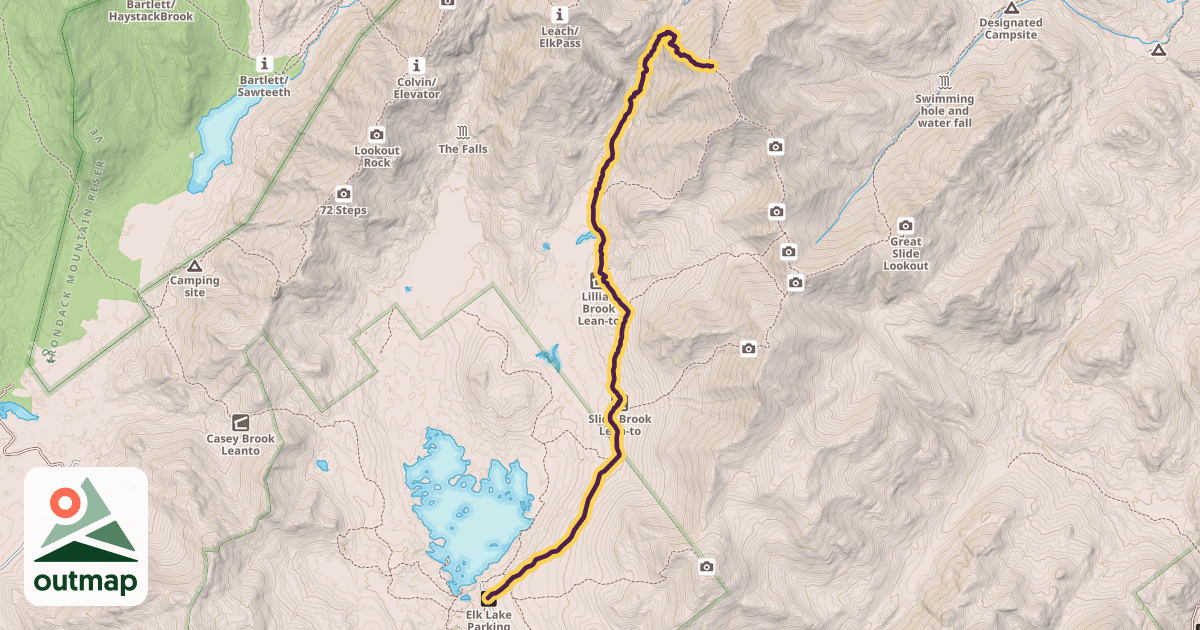 Map of Hunters Pass Trail