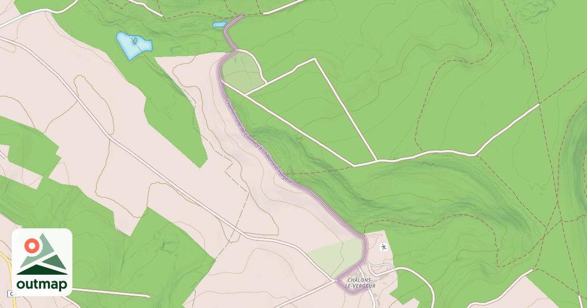 Map of Chemin rural de Cormicy à Châlons-le-Vergeur