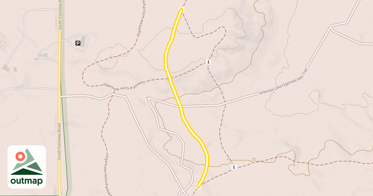 Map of Ogemaw Hills Pathway