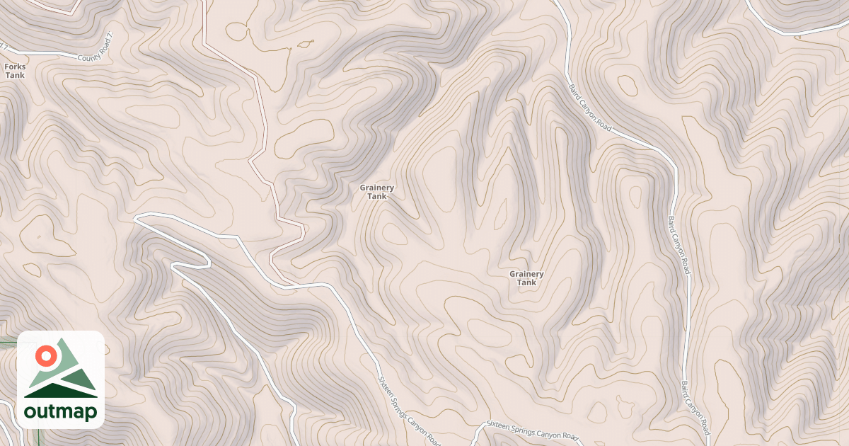 Map of BAIRD CANYON