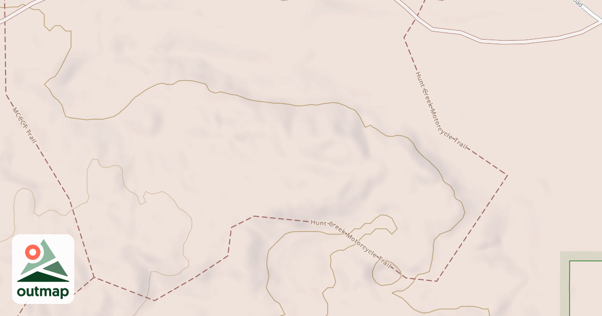 Map of Hunt Creek Motorcycle Trail