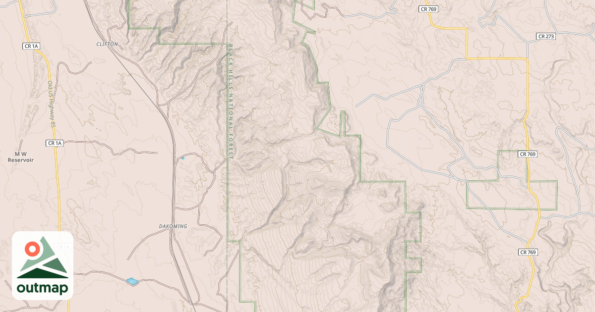 Map of ELK MOUNTAIN