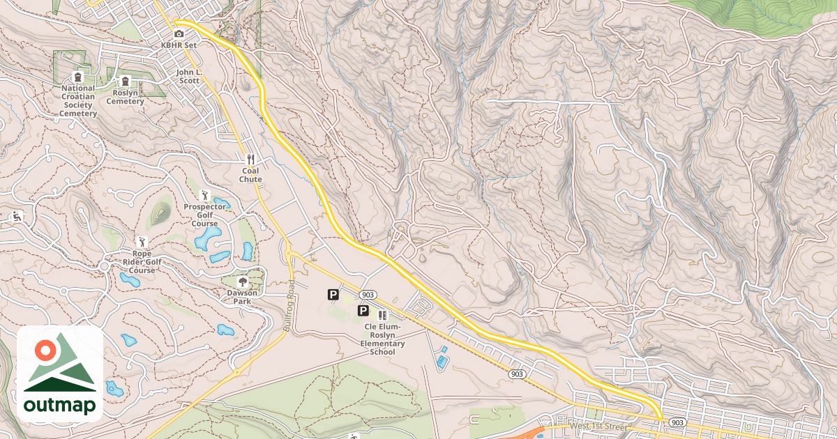 Map of Coal Mines Trail