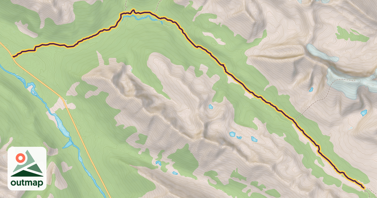 Map of Poboktan Creek trail