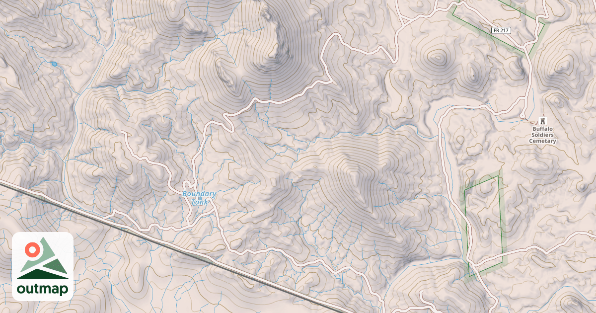 Map of SENTINEL PEAK