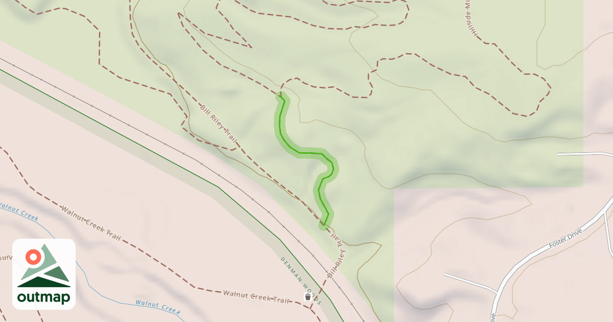 Map of Hillside Mountain Bike Trail