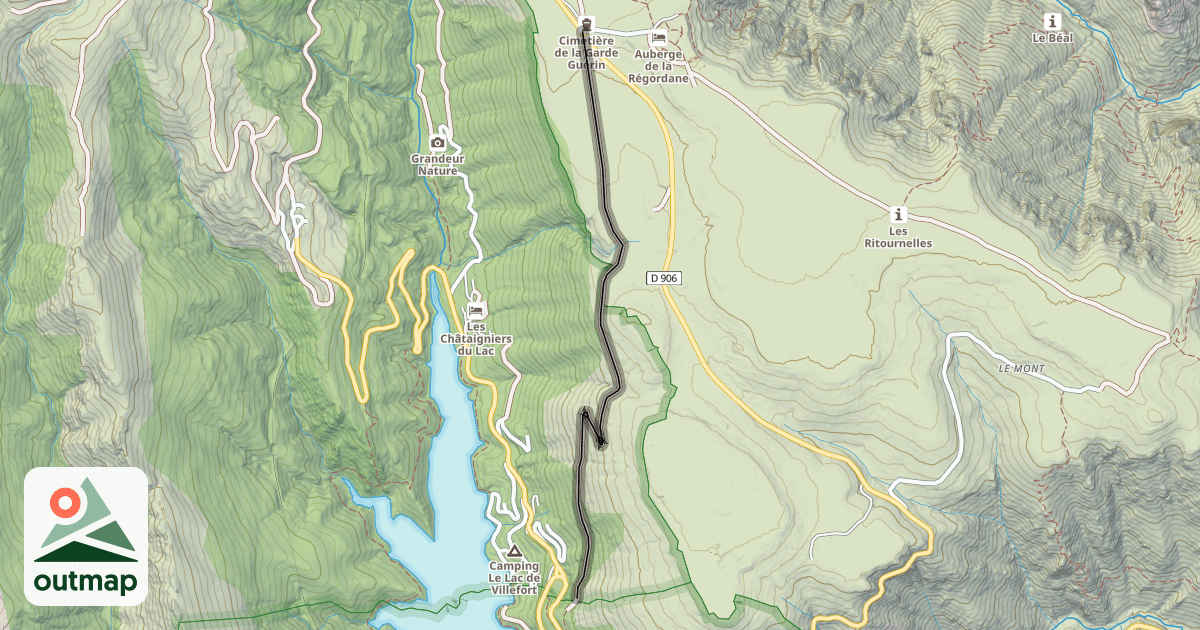 Map of La Regordane