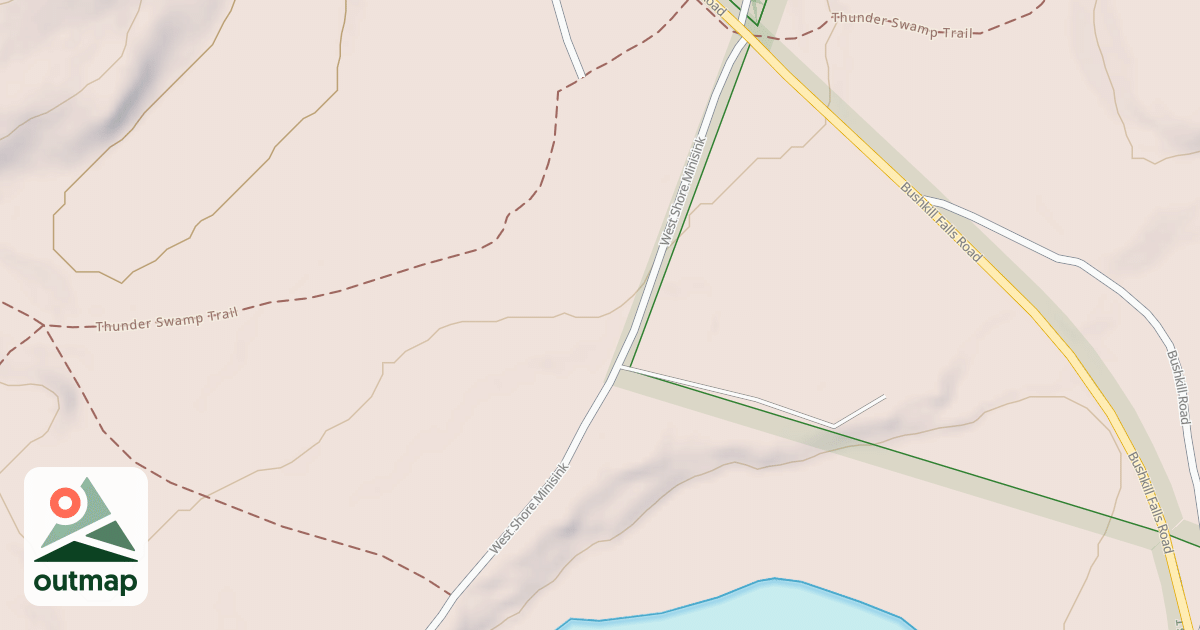 Map of Edgemere-Pecks Pond - Snowmobile Trails