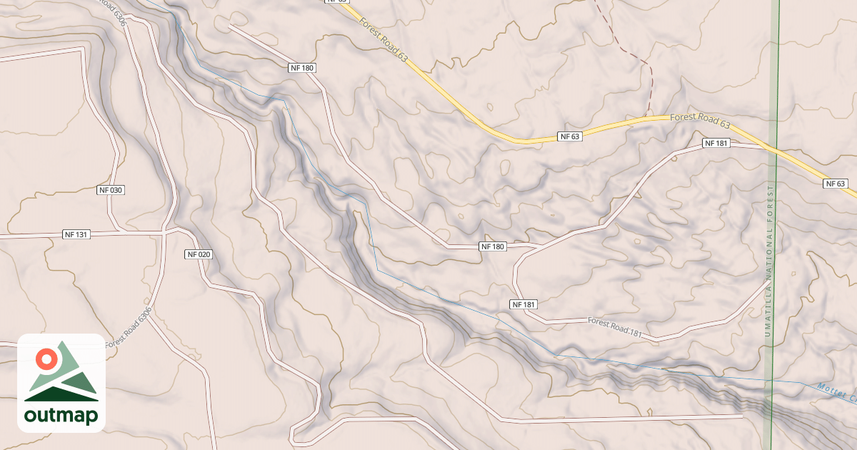 Map of USFS Motor Vehicle Use Map Roads {D1AB475D-F672-41EB-8FF3-3F0132CBFE7B}