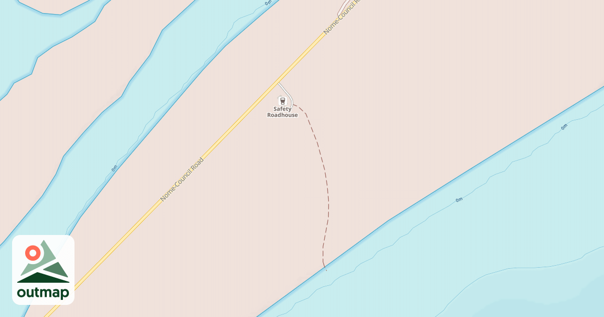 Map of Willow to Nome Winter Trail