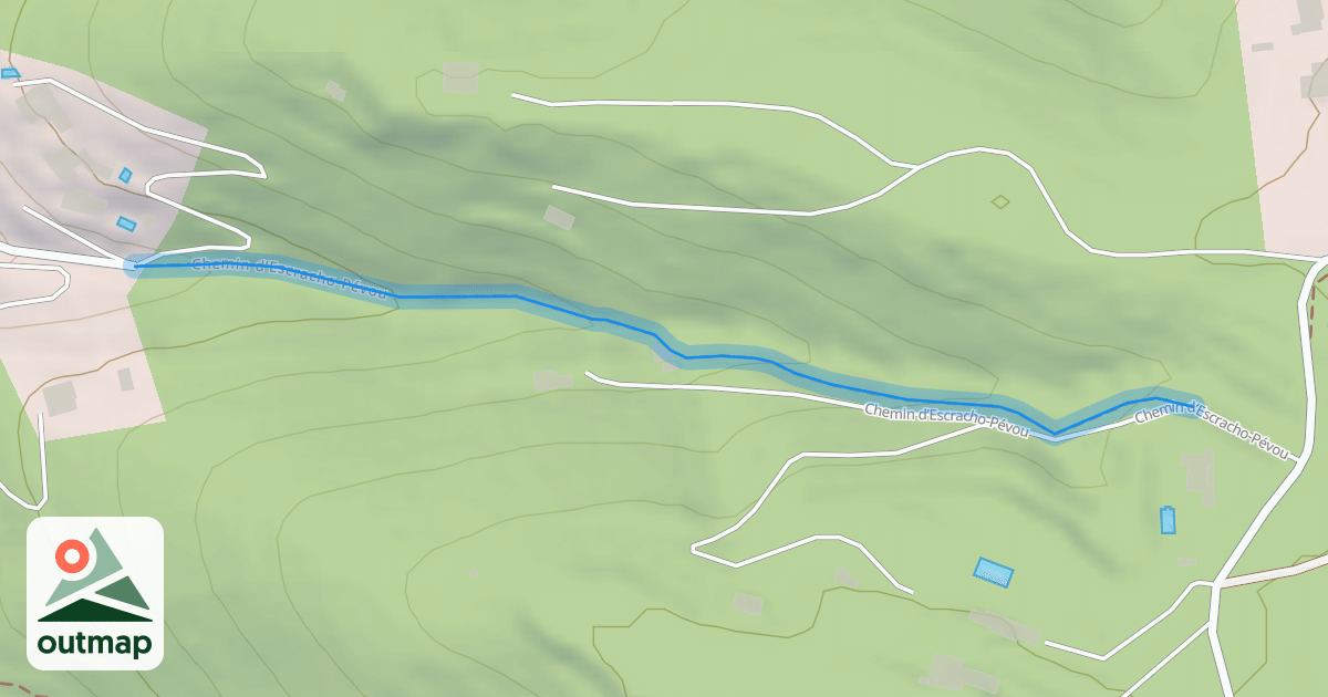 Map of Chemin d'Escracho-Pévou