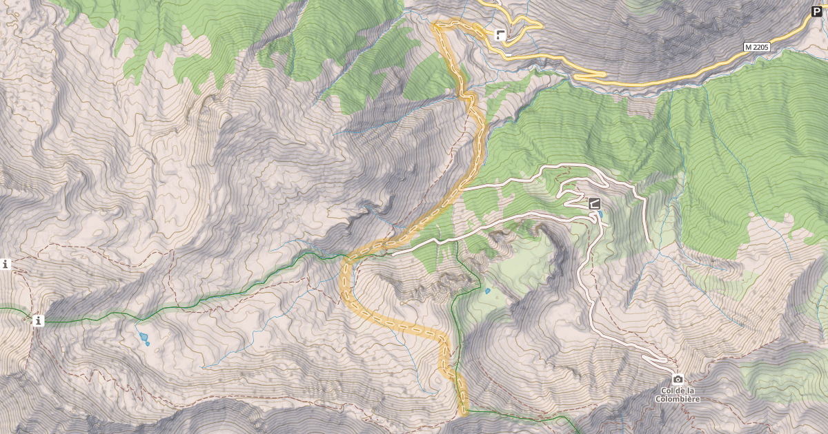 Map preview of Crête de la Blanche — Bousiéyas