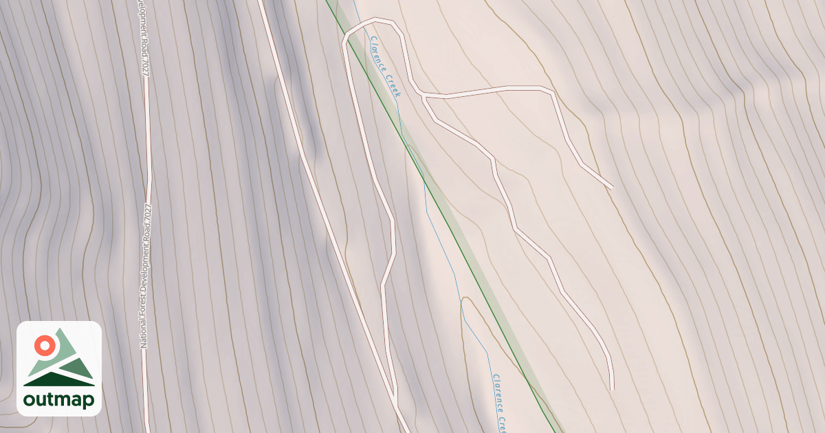Map of CLARENCE CR - DRIP CR