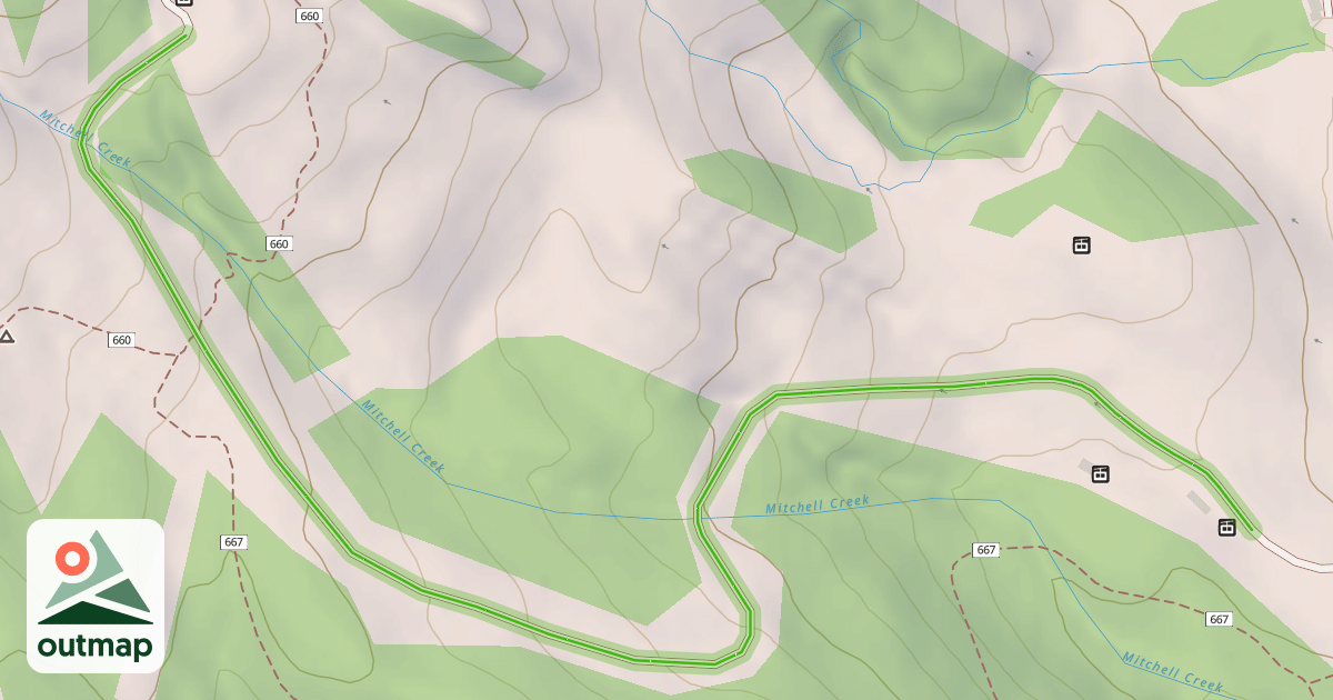 Map of Mitchell Creek